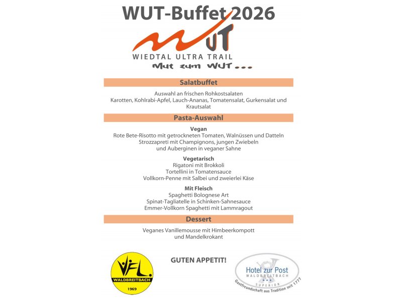 WUT Pasta-Buffet 2026